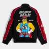 Buy The Simpsons x Shoe Palace Duff Man Black And Red Racing Bomber Jacket