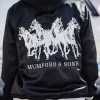 Buy Vintage Mumford & Sons Black Horses Bomber Jacket Back