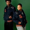 Buy Zedluxe Navy Blue Wool Bomber Jacket