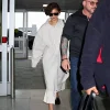 Buy Zendaya JFK International Airport NYC 2026 White Cotton Coat On Sale