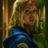 Cara Theobold Jo Blue Hooded Patches Zomboat Jacket