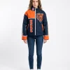 Chicago Bears Orange and Navy Zip-up Jacket Front