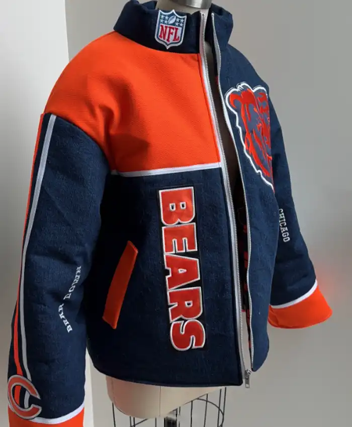 Chicago Bears Orange and Navy Zip-up Jacket