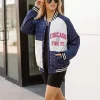 Chicago Fire FC Rhinestone Bomber Jacket Side