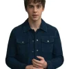 Connor Stanhope TV Series My Life with the Walter Boys 2026 Danny Walter Blue Suede Trucker Jacket Front