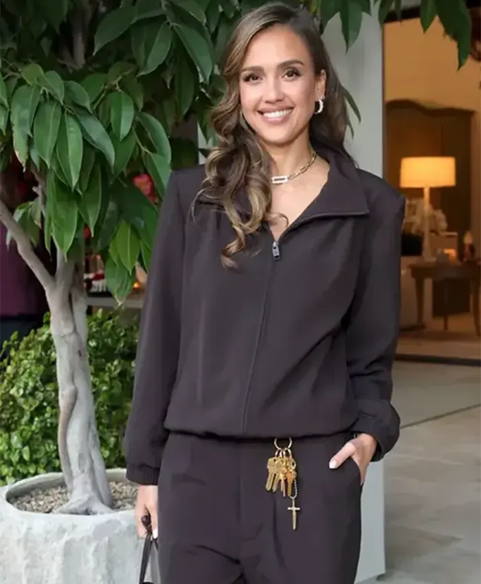Culture Makers Event Jessica Alba Jacket Front