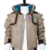 Cyberpunk 2077 Samurai Gaming Bomber Leather Jacket For Sale