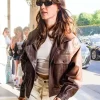 Daisy Edgar Jones 2026 Leather Jacket Front