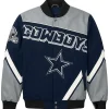 Dallas Cowboys G-III Navy Racing Full-Snap Jacket