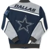 Dallas Cowboys G-III Navy Racing Full-Snap Jacket Back