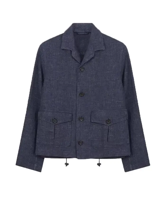 Daniel Craig Movie No Time To Die James Bond Shirt Style Blue Cotton Jacket
