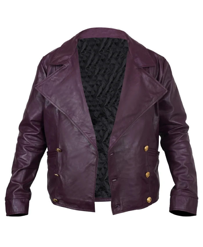 Descendants Wicked Wonderland Max Hatter coat featuring full-length sleeves and premium leather styling