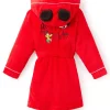 Disney x Mickey Mouse and Pluto Red Hooded Robe Back