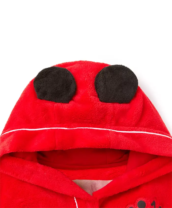 Disney x Mickey Mouse and Pluto Red Hooded Robe For Sale