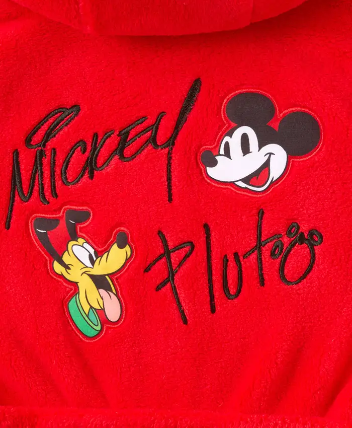 Disney x Mickey Mouse and Pluto Red Hooded Robe Shop now