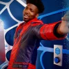 Dominique Barrett Movie Spider-Man Brand New Day 2026 Premiere Red Leather Jacket Front