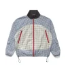 Double Plaid Windbreaker Jacket