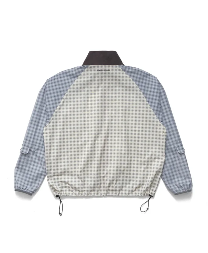Double Plaid Windbreaker Jacket For Sale