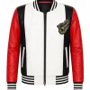 Dubai 2026 Rema Red and White Leather Jacket Front
