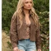 Dutton Ranch S01 Natalie Alyn Lind Suede Fringe Jacket
