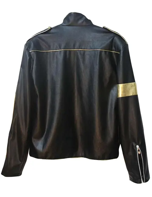 Elizabeth Taylor Tribute Michael Jackson Black Leather Jacket On Sale
