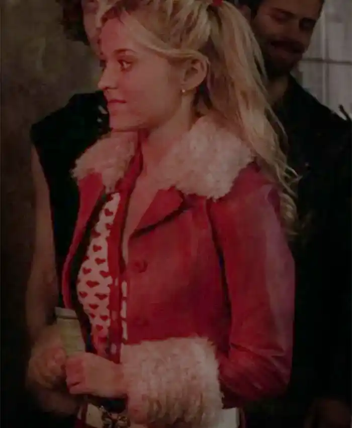 Elle 2026 Elle Woods Shearling Leather Jacket For Sale