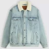 Elle 2026 Jacob Moskovitz Denim Shearling Jacket Front