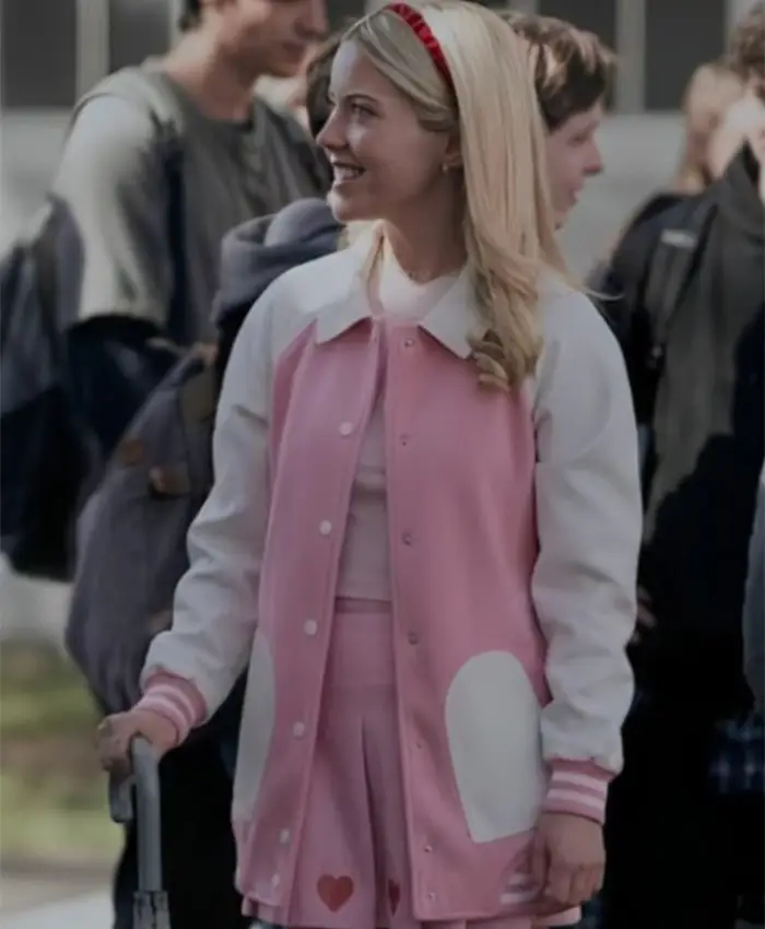 Elle 2026 Lexi Minetree Hearts Pocket Varsity Jacket For Sale