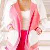 Elle 2026 Lexi Minetree Hearts Pocket Varsity Jacket Front