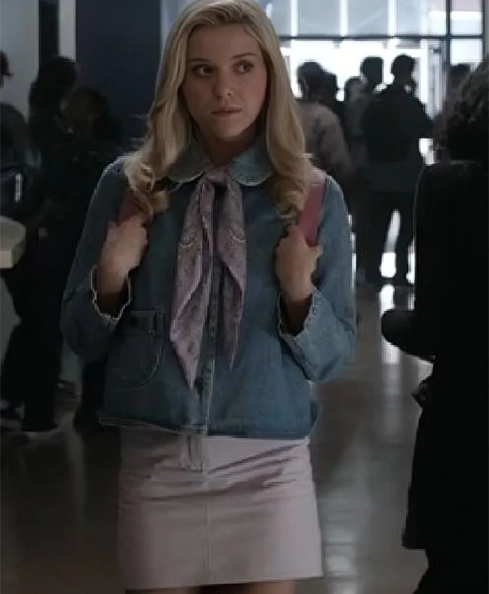 Elle 2026 Lexi Minetree Pan Collar Denim Jacket For Sale