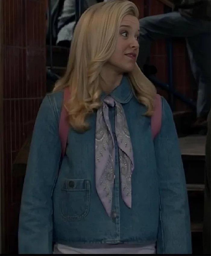 Elle 2026 Lexi Minetree Pan Collar Denim Jacket Front