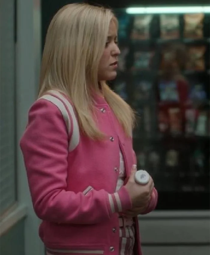Elle 2026 Lexi Minetree Pink Bomber Jacket For Sale