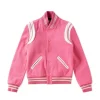 Elle 2026 Lexi Minetree Pink Bomber Jacket Front