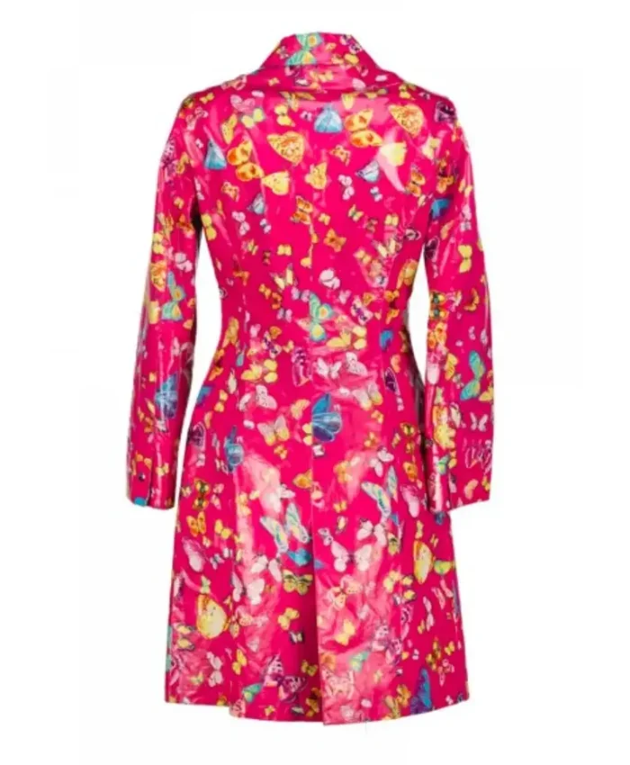 Elle 2026 Lexi Minetree Pink Butterfly Print Coat Back