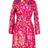 Elle 2026 Lexi Minetree Pink Butterfly Print Coat Front