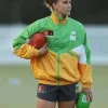 Ellie McKenzie AFLW Training AUS v IRL 2026 Green and Yellow Full Zip Track Jacket