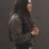 Eva Imani TV Series Chicago PD S13 Arienne Mandi Grey Bomber Jacket