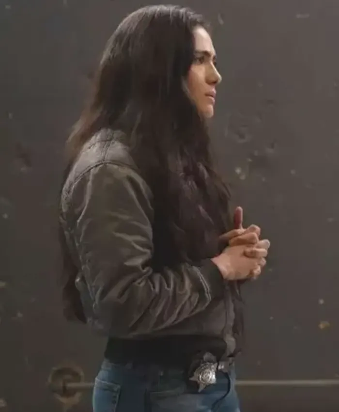 Eva Imani TV Series Chicago PD S13 Arienne Mandi Grey Bomber Jacket