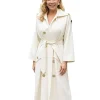 Eva Woods Elle TV Series June Diane Raphael Off White Wool Trench Coat