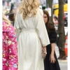Eva Woods Elle TV Series June Diane Raphael Off White Wool Trench Coat Back