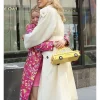 Eva Woods Elle TV Series June Diane Raphael Off White Wool Trench Coat Side