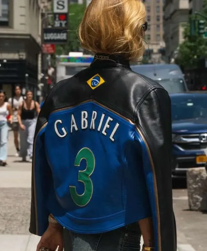 FIFA 2026 Gabrielle Figueiredo Brazil Leather Jacket Back