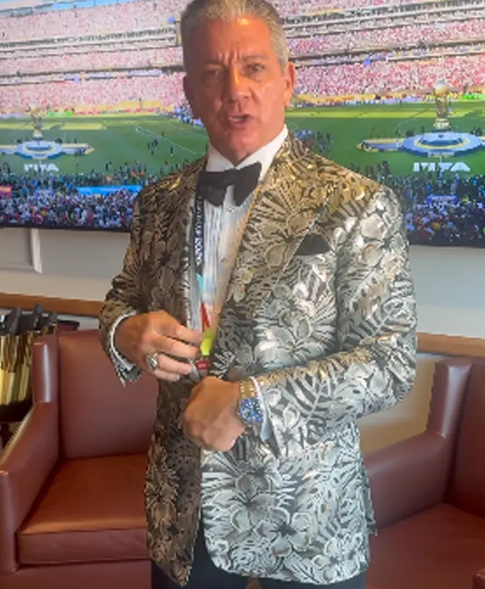 FIFA World Cup Final 2026 Announcer Bruce Buffer Floral Blazer