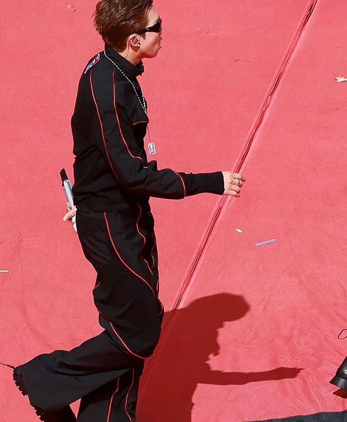 FIFA World Cup Final Halftime Show Kim Nam-joon Black Tracksuit Side