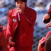 FIFA World Cup Final Halftime Show Kim Seok-jin Red Jacket