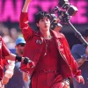 FIFA World Cup Final Halftime Show Kim Seok-jin Red Jacket Front