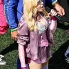 FIFA World Cup Final Halftime Show Madonna Purple Jacket Side