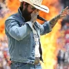 FIFA World Cup Halftime Show Post Malone Denim Jacket Front View
