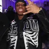 Ferg and Friends Fergie Baby Skeleton Leather Jacket Front
