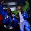 Ferg and Friends Party Artwork Leather Jacket For Sale